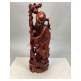 Vintage Chinese Wood Carving of Shou Lao
