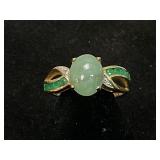 10K Gold Ring with Gemstones