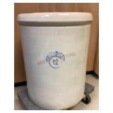Vintage 12-Gallon Stoneware Crock