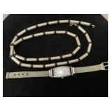 Sterling Silver Necklace and Watch