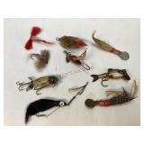 Assorted Fishing Lures, Feathered Flies & More