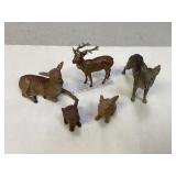 Assorted Cast Metal Animal Figurines