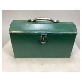 Vintage Green Metal Utility Box or Toolbox