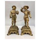 Vintage Cast Metal Don Juan & Don Cesar Statues