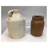 Vintage Stoneware Jug & Storage Crock