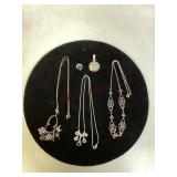 Assorted Sterling Silver Necklaces & Pendants