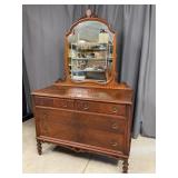 Antique Dresser with Mirror