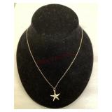 14Kt Yellow Gold Chain & Starfish Charm