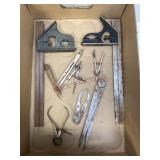 Assorted Compasses, Combination Squares & More