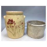 Antique Glazed Stoneware Storage Crocks