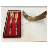 Natural Animal Horn & Horn Serving Utensils
