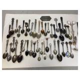 Assorted Silver Plated Souvenir Spoons & More