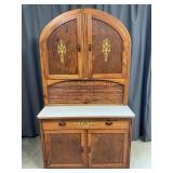 Oak Hoosier Style Cabinet