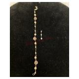 14Kt Gold Beaded Bracelet & Pendant