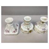 Assorted Westmoreland Milk Glass Candle Holders