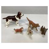 Assorted Ceramic & Cast Metal Dog Figurines