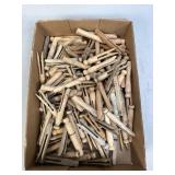 Box of Wooden Clothes Pins