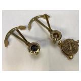 Brass Anchor Candlesticks & Compass Decor