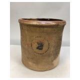 Vintage 2-Gallon Glazed Stoneware Storage Crock