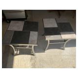 Two Tile Outdoor Side Tables