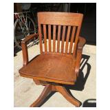 Wooden Rolling Desk Chair