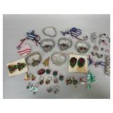 Assorted Holiday Costume Jewelry