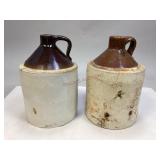 Vintage Two-Tone Stoneware Jugs