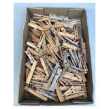 Box of Wooden Clothes Pins
