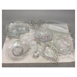 Miscellaneous Clear Glass Decorative Dishes