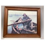 Wood Framed "The Helping Hand" Renouf Print