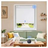 Grandekor Motorized Roller Shade, White 35x72