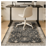 4x5 Black Office Chair Mat for Hardwood floors, non-slip