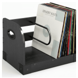 Vinyl Record Storage Rack for 65 LPs with Handles
