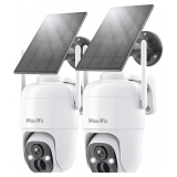 2K Solar Outdoor Security Camera (2 Pack)