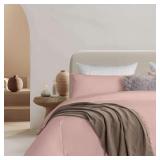 $103 Sophia & William King Duvet Cover Set, Cotton, Pink