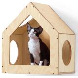 FUKUMARU Cat House Wall Mounted, Birch Plywood Condo