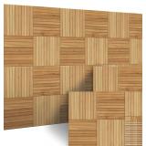 BUBOS Self-Adhesive Wood-Pattern Acoustic Panels, 6-Pack