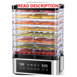 Food Dehydrator, 8 Trays, 48H Timer & Temp Control