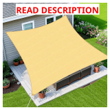 Amagenix Sun Shade Sail 16x20 Curved Edge Canopy Sand