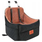 Dog Car Seat for Small/Med Dogs, Thick Cushion - 2 Belts