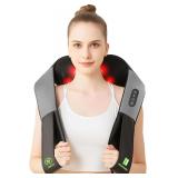 Cordless Shiatsu Neck & Shoulder Massager with Heat (4D)