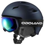 Odoland Ski Helmet & Goggles Set for Skiing/Snowboarding