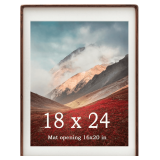 Natural Walnut 18x24 Frame with Mat, 16x20/24x18 frame