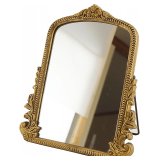 Antique Vanity Desk Mirror with Gold Wood Frame