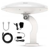 Omni Directional TV Antenna, Antop Amplified, 65 mi