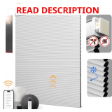 $141 CINONEKO Motorized Cellular Shades 35'x64' White