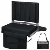 Heated Bleacher Seat with Back Support (Black)