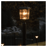 $150 Gama Sonic Grand Prairie 15.75' H Black Solar LED Light