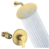 POP SANITARYWARE Brushed Gold Shower Set 8-Inch Valve