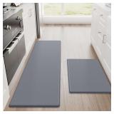StepRite Kitchen Mats 2PCS Cushioned Rugs Grey